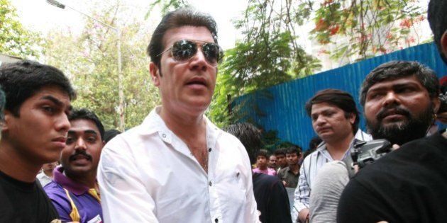 MUMBAI, INDIA â JUNE 05: Aditya Pancholi at Jiah Khanâs funeral, who committed suicide at her Mumbai residence. (Photo by Milind Shelte/India Today Group/Getty Images)