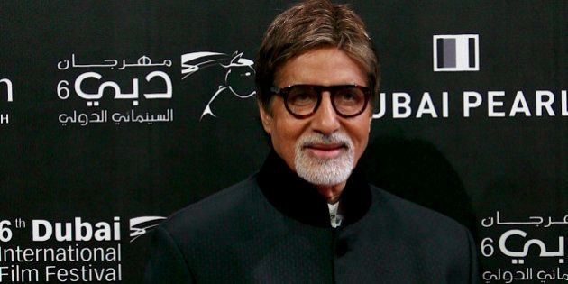 Indian actor Amitabh Bachhan arrives on the red carpet at the opening of the 6th Dubai International Film Festival, In Dubai,United Arab Emirates Wednesday, Dec. 9, 2009. (AP Photo/Nousha Salimi)
