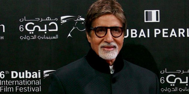 Indian actor Amitabh Bachhan arrives on the red carpet at the opening of the 6th Dubai International Film Festival, In Dubai,United Arab Emirates Wednesday, Dec. 9, 2009. (AP Photo/Nousha Salimi)