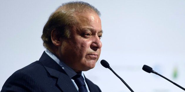 Pakistani Prime Minister Nawaz Sharif delivers a speech during the opening day of the World Climate Change Conference 2015 (COP21), on November 30, 2015 at Le Bourget, on the outskirts of the French capital Paris. World leaders opened an historic summit in the French capital with 'the hope of all of humanity' laid on their shoulders as they sought a deal to tame calamitous climate change. AFP PHOTO / ALAIN JOCARD / AFP / ALAIN JOCARD (Photo credit should read ALAIN JOCARD/AFP/Getty Images)