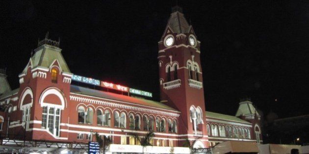 Chennai Central railway terminus. The most prominent landmark in Chennai.