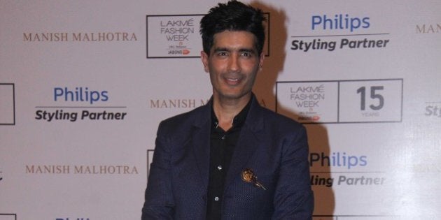MUMBAI, INDIA - AUGUST 26: Bollywood fashion designer Manish Malhotra during the Lakme Fashion Week Winter/Festive...