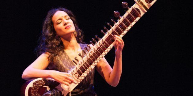 LONDON, UNITED KINGDOM - MAY 17: Anoushka Shankar performs on stage at Royal Festival Hall on May 23, 2014 in London, England. (Photo by Nicky J. Sims/Redferns via Getty Images)