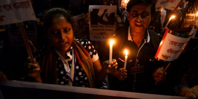 KOLKATA, INDIA - 2015/03/17: Social activist rallied from Asiatic Society to Park Street Police station demanding justice for Park Street rape victim Suzette Jordan. She died on 13 March, 2015 at the age of 40, of meningoencephalitis. (Photo by Pacific Press/Pacific Press/LightRocket via Getty Images)