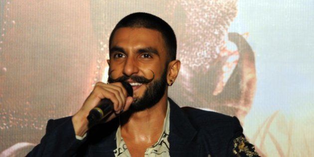 BHOPAL, INDIA - NOVEMBER 28: Bollywood actor Ranveer Singh interacts with the media during an interview to promote his upcoming film Bajirao Mastani, on November 28, 2015 in Bhopal, India. Bajirao Mastani is an Indian historical romance film produced and directed by Sanjay Leela Bhansali. The film is scheduled to be released on December 18, 2015. (Photo by Praveen Bajpai/Hindustan Times via Getty Images)