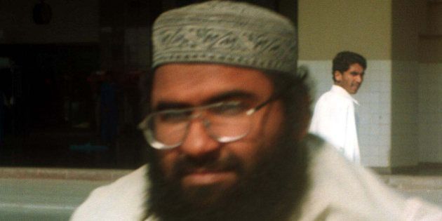 Maulana Masood Azhar, Muslim cleric and leader of the militant group fighting in Indian-held Kashmir against Indian forces arrives at Karachi airport Saturday, Jan. 22, 2000. Azhar and two other persons were realeased by Indian authorities on Dec. 31, 1999 in exchange of 155 passengers and crew members from the hijacked aircraft at Kandahar airport in Afghanistan. The purpose of his visit is not given.(AP Photo/Athar Hussain)