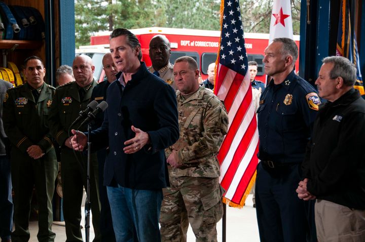 Gov. Gavin Newsom traveled to Colfax, California, to announce his wildfire plan of action.