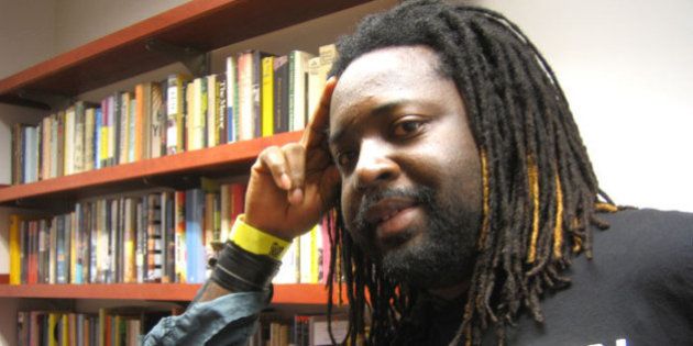Marlon James in his office at Macalester College, St. Paul, Minnesota; 25 September, 2007