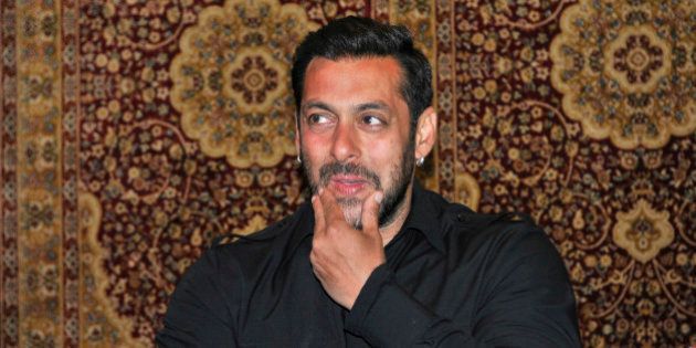 SONAMARG, INDIA - MAY 17: Bollywood actor Salman Khan during his first press conference after the hit-and-run verdict, on May 17, 2015 in Sonamarg, India. Salman, 49, who was sentenced to five years imprisonment by a Mumbai sessions court in the 2002 hit-and-run case which was later suspended by the Bombay High Court. (Photo by Waseem Andrabi/Hindustan Times via Getty Images)