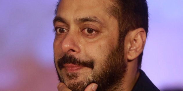 Bollywood actor Salman Khan attends a promotional event for his upcoming movie 'Prem Ratan Dhan Payo' in Mumbai, India, Wednesday, Nov. 11, 2015. The film is scheduled to be released on Nov. 12. (AP Photo/Rafiq Maqbool)