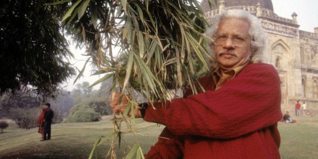 INDIA - JANUARY 06: Adoor Gopalakrishnan, Filmmaker standing near Humayun Tomb ( Bollywood, Portrait ) (Photo by Sharad Saxena/The India Today Group/Getty Images)