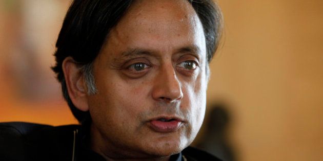 MUMBAI, INDIA - APRIL 16: Former minister and Congress leader Shashi Tharoor in Mumbai, India on Wednesday, April 16, 2013. (Photo by Kunal Patil/Hindustan Times via Getty Images)