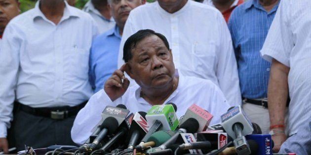 'NEW DELHI, INDIA - JULY 22: P.A. Sangma during the press conference after the result was announced. For Presidential Election, at his House on July 22, 2012 in New Delhi, India. He also Congratulating Pranab Mukherjee for winning the presidential poll. Photo by Raj K Raj/Hindustan Times '
