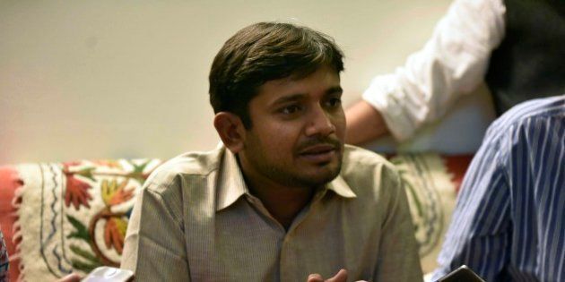 NEW DELHI, INDIA - MARCH 4: Jawaharlal Nehru University Students Union President Kanhaiya Kumar having interaction with media persons at his guides residence at JNU Campus on March 4, 2016 in New Delhi, India. Kanhaiya Kumar was granted interim bail for six months by the Delhi High Court after spending 20 days in jail. Kumar was arrested on February 12 on charges of sedition and criminal conspiracy after alleged anti-national slogans were raised on the JNU campus on February 9. (Photo by Vipin Kumar/Hindustan Times via Getty Images)