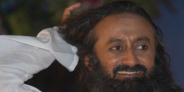 Sri Sri Ravi Shankar, an Indian scholar who teaches people how to overcome stress by using the