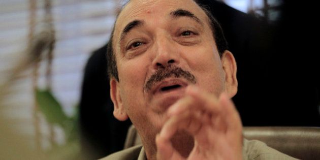 Indian Health Minister Ghulam Nabi Azad speaks during a press conference in New Delhi, India, Tuesday, July 5, 2011. Azad derided homosexuality as an unnatural