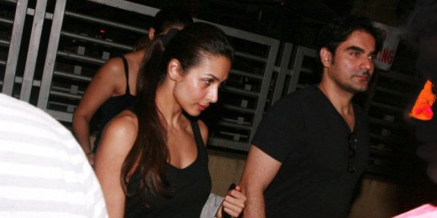 MUMBAI, INDIA â JUNE 03: Malaika Arora Khan and Arbaaz Khan spotted outside PVR cinemas in Mumbai.(Photo by Milind Shelte/India Today Group/Getty Images)