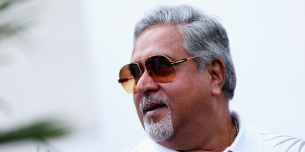 BUDAPEST, HUNGARY - JULY 28: Force India Chairman Vijay Mallya is seen during qualifying for the Hungarian Formula One Grand Prix at the Hungaroring on July 28, 2012 in Budapest, Hungary. (Photo by Mark Thompson/Getty Images)