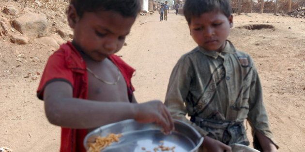 (AUSTRALIA OUT, NEW ZEALAND OUT) Madhya Pradesh, India. Children in the village of Paretha in the Indian state of Madhya Pradesh spend many days without food. (Photo by Brendan Esposito/The AGE/Fairfax Media via Getty Images)