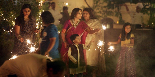 MUMBAI, INDIA NOVEMBER 03: Rani Mukherjee celebrates diwali with Aditya Chopra at the Yashraj bungalow in Mumbai.(Photo by Milind Shelte/India Today Group/Getty Images)