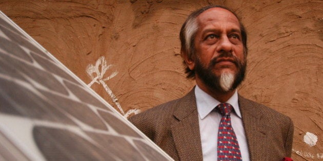 INDIA - FEBRUARY 05: Dr Rajendra K Pachauri, Director-General of the Tata Energy Research Institute, became the first Indian to be elected Chairman of IPCC (Intergovernmental Panel on Climate Change), during the recent elections at the international scientific and technical body. (Photo by Sumeet Inder Singh/The India Today Group/Getty Images)