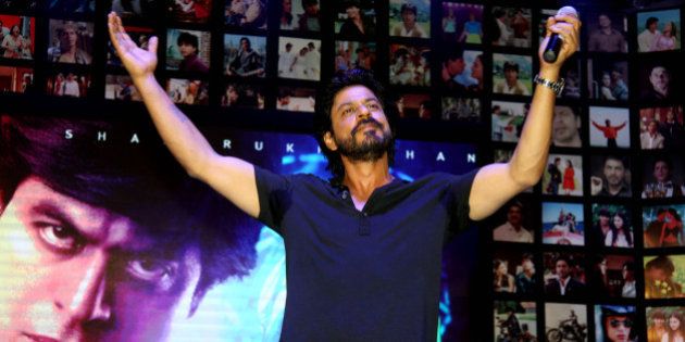 Indian Bollywood actor Shah Rukh Khan poses during the trailer launch of his forthcoming Hindi film Fan directed by Maneesh Sharma and produced by Aditya Chopra in Mumbai late February 29, 2016. AFP PHOTO/Sujit JAISWAL / AFP / SUJIT JAISWAL (Photo credit should read SUJIT JAISWAL/AFP/Getty Images)
