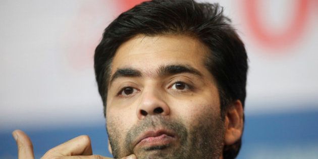 Director Karan Johar attends a news conference to promote his movie