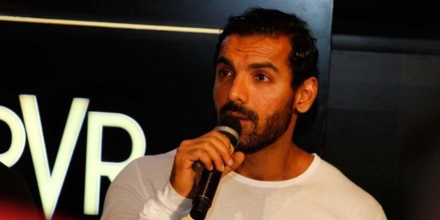 GREATER NOIDA, INDIA MARCH 27: Bollywood actor John Abraham during the launch of Logix City Center and PVR Superplex on March 27, 2016 in Greater Noida, India. Speaking at the launch, Shakti Nath, Chairman and MD, Logix Group, said, Spread over six acres, City Center has been designed to become Indiaâs premier shopping and entertainment hub. It is a destination in itself, housing the best of national and international retail brands, F&B outlets and will provide a superb movie experience, making Noida the newest entertainment capital of the country. Well-known real estate company Logix Group launched Logix City Center, a one-stop lifestyle destination for customers of all ages, in Noidaâs sector 32. City dwellers can also look forward to a superb entertainment option with the newly-launched PVR Superplex which includes formats such as IMAX, 4DX, Atmos, Gold Class and Playhouse all under one roof for the very first time in India. While John launched the 4DX, Kareena and Arjun inaugurated the Gold Class auditoriums. (Photo by Waseem Gashroo/Hindustan Times via Getty Images)