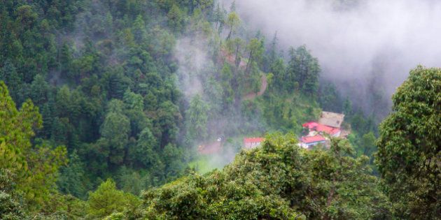 A scenic place in the hills of shimla, India