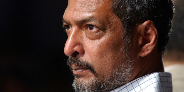 INDIA - JANUARY 13: Nana Patekar, actor addressing the press meeting at Theater Utsav in Mumbai, Maharashtra, India (Photo by Bhaskar Paul/The India Today Group/Getty Images)