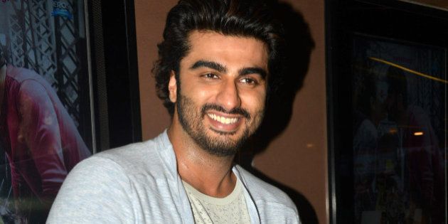 MUMBAI, INDIA APRIL 05 : Arjun Kapoor during the special screening of his upcoming movie Ki and Ka in Mumbai.(Photo by Milind Shelte/India Today Group/Getty Images)
