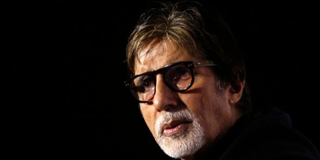 Indian Bollywood actor Amitabh Bachchan, who was part of director Ramesh Sippy made movie âSholayâ in 1975, attends a press conference, as the film completes 40 years on Saturday, in Mumbai, India, Friday, Aug. 14, 2015. The action-adventure went on to become the biggest hit film of Indian cinema. (AP Photo/Rajanish Kakade)