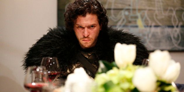 LATE NIGHT WITH SETH MEYERS -- Episode 0188 -- Pictured: Kit Harrington as Jon Snow during the 'Game of Thrones' skit on April 2, 2015 -- (Photo by: Lloyd Bishop/NBC/NBCU Photo Bank via Getty Images)