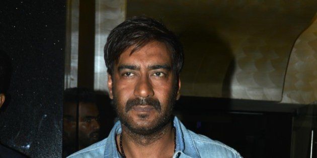 MUMBAI, INDIA OCTOBER 22: Ajay Devgan at the trailer launch of the movie Action Jackson in Mumbai. (Photo by Milind Shelte/India Today Group/Getty Images)