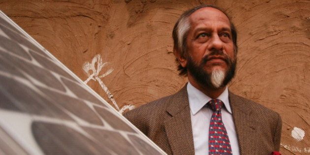 INDIA - FEBRUARY 05: Dr Rajendra K Pachauri, Director-General of the Tata Energy Research Institute, became the first Indian to be elected Chairman of IPCC (Intergovernmental Panel on Climate Change), during the recent elections at the international scientific and technical body. (Photo by Sumeet Inder Singh/The India Today Group/Getty Images)