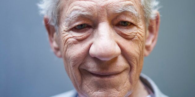 British actor Ian McKellen poses for a portrait during an interview with AFP in central London on April 22, 2016Best known internationally for starring in 'The Hobbit', British actor Ian McKellen spoke to AFP about his lifelong passion for Shakespeare as Britain celebrates the 400th anniversary of the Bard's death. McKellen was speaking on the eve of Saturday's commemorations, when he will perform alongside Benedict Cumberbatch and Judi Dench in a celebration of Shakespeare's work at the playwright's hometown of Stratford-upon-Avon. / AFP / NIKLAS HALLE'N (Photo credit should read NIKLAS HALLE'N/AFP/Getty Images)