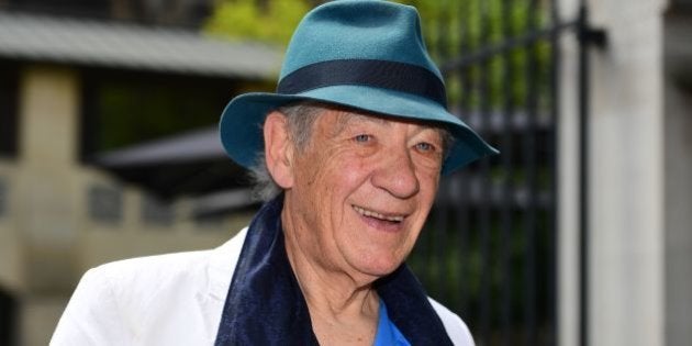 British actor Ian McKellen reacts as he leaves Southwark Cathedral after attending a ceremony for Britain's new London Mayor Sadiq Khan, in cental London on May 7, 2016.New London mayor Sadiq Khan won a landslide victory Saturday, becoming the first Muslim leader of a Western capital, boosting the Labour party and raising questions over failed Conservative tactics. / AFP / LEON NEAL (Photo credit should read LEON NEAL/AFP/Getty Images)