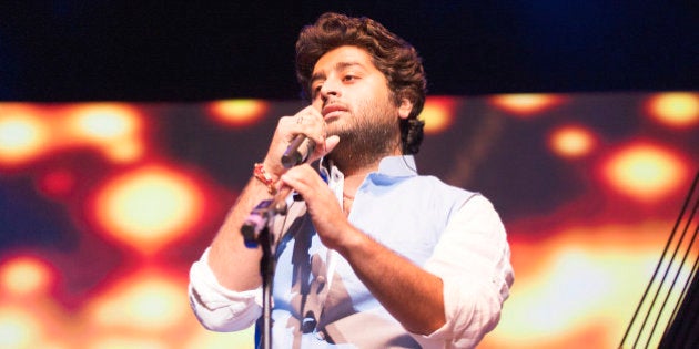 LONDON, UNITED KINGDOM - AUGUST 29: Arijit Singh performs on stage at Indigo2 at O2 Arena on August 29, 2014 in London, United Kingdom. (Photo by Robin Little/Redferns via Getty Images)