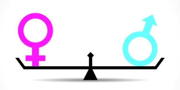 Male and female equality concept stock vector