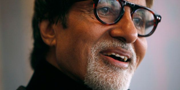 Indian actor Amitabh Bachchan reacts during the Asian Film Awards news conference in Hong Kong March 23,2010. REUTERS/Tyrone Siu (CHINA - Tags: ENTERTAINMENT HEADSHOT)