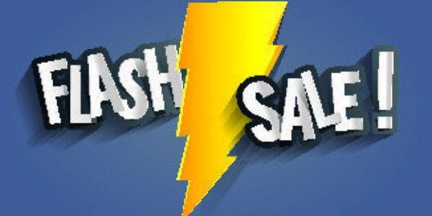 Flash Sale Design With Thunder vector illustration