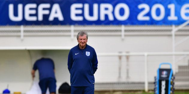 CHANTILLY, FRANCE - JUNE 10: Roy Hodgson manager of England looks on during an England training session on the eve their opening match of UEFA EURO 2016 against Russia at Stade du Bourgognes on June 10, 2016 in Chantilly, France. (Photo by Dan Mullan/Getty Images)