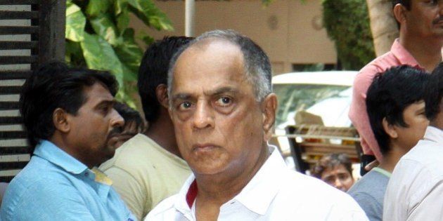 Indian Bollywood film producer and present Chairperson of the Central Board, Pahlaj Nihalani attends the funeral of the late Bollywood music composer and singer Aadesh Shrivastava in Mumbai on September 5, 2015. AFP PHOTO (Photo credit should read STR/AFP/Getty Images)