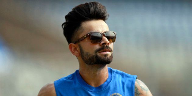 MUMBAI, INDIA - OCTOBER 24: Indian player Virat Kohli in action during the practice session at Wankhede Stadium on October 24, 2015 in Mumbai, India. After winning the fourth ODI in Chennai, India have levelled the five-match ODI series 2-2, hence, the fifth and final ODI in Mumbai on Sunday will be the series decider. (Photo by Satish Bate/Hindustan Times via Getty Images)