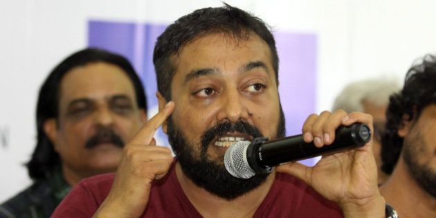 Indian Bollywood film director Anurag Kashyap addresses media representatives during a press conference organised by IFTDA (Indian Film and Television Directors Association) on the Hindi film Udta Punjab in Mumbai on June 8, 2016.Indian filmmakers have taken a bitter censorship row to court, the latest dispute involving the notoriously sensitive censor board that has renewed fears over creative freedoms. A lawyer told Mumbai's highest court the Central Board of Film Certification (CBFC) had demanded 13 cuts to 'Udta Punjab', a Bollywood movie depicting drug addiction in Punjab state. / AFP / SUJIT JAISWAL (Photo credit should read SUJIT JAISWAL/AFP/Getty Images)