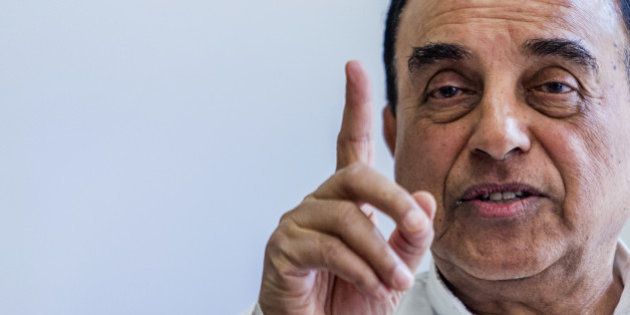 Subramanian Swamy, member of India's parliament for the Bharatiya Janata Party (BJP), speaks during an interview in New Delhi, India, on Friday, May 20, 2016. Outspoken, nationalist and combative toward minorities including Muslims and gays, Swamy has long been a lightning rod for controversy in India. Photographer: Prashanth Vishwanathan/Bloomberg via Getty Images