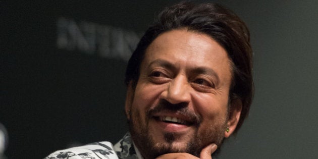 SINGAPORE - JUNE 13: Actor Irrfan Khan speaks during the 'Inferno' press conference held at ArtScience...