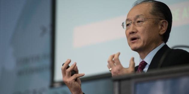 World Bank president Jim Yong Kim speaks during a conversation entitled Preventing The Next Pandemic at the Center for International and Strategic Studies (CSIS) in Washington,DC, on June 2, 2016. / AFP / NICHOLAS KAMM (Photo credit should read NICHOLAS KAMM/AFP/Getty Images)