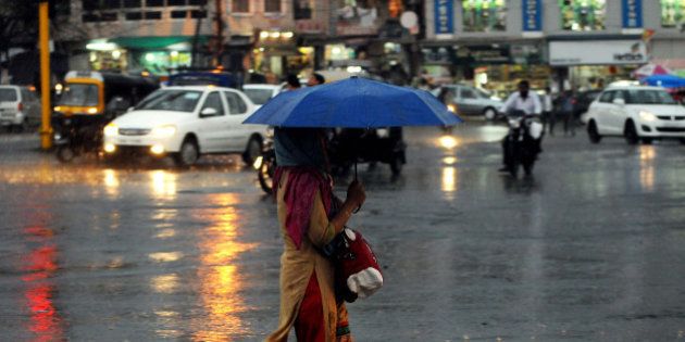 BHOPAL, INDIA - JUNE 18: Rainfall drenched the city on June 18, 2016 in Bhopal, India. According to the weatherman, moisture incursion is taking place in the state from Arabian Sea which has lead to the rain. Bhopal recorded a rainfall of 1.5mm during the last 24 hours. (Photo by Praveen Bajpai/Hindustan Times via Getty Images)
