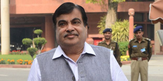 NEW DELHI, INDIA NOVEMBER 27: Road and Highways Minister Nitin Gadkari at the Winter Session of Parliament in New Delhi.(Photo by Praveen Negi/India Today Group/Getty Images)